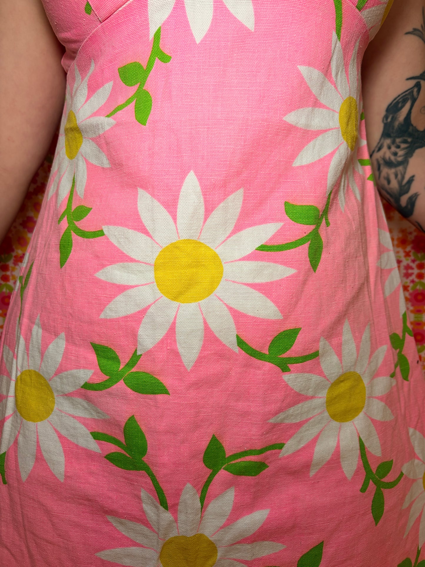 Vintage 60s Pink Floral Bobbie Brooks Mini Dress