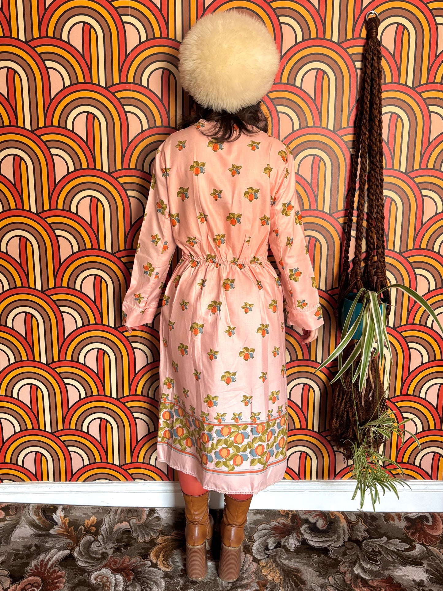 Vintage 70s Pastel Floral Dress