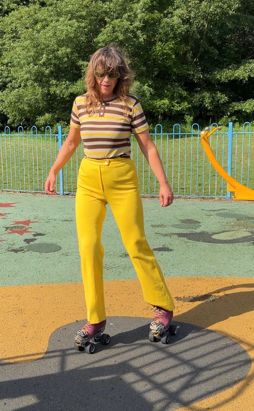 Vintage 70s Yellow Flares