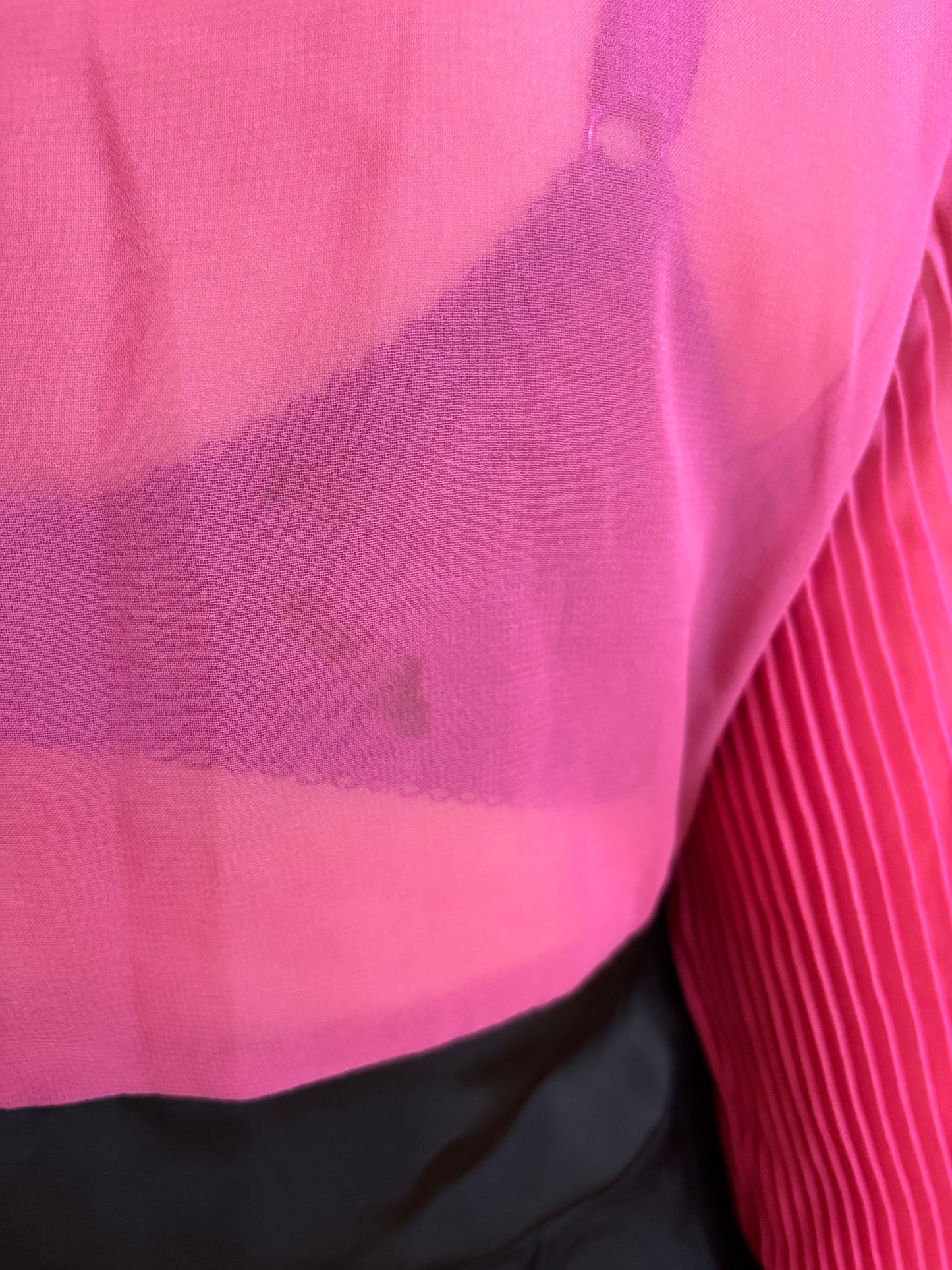 Vintage 70s Pink and Black Maxi Dress