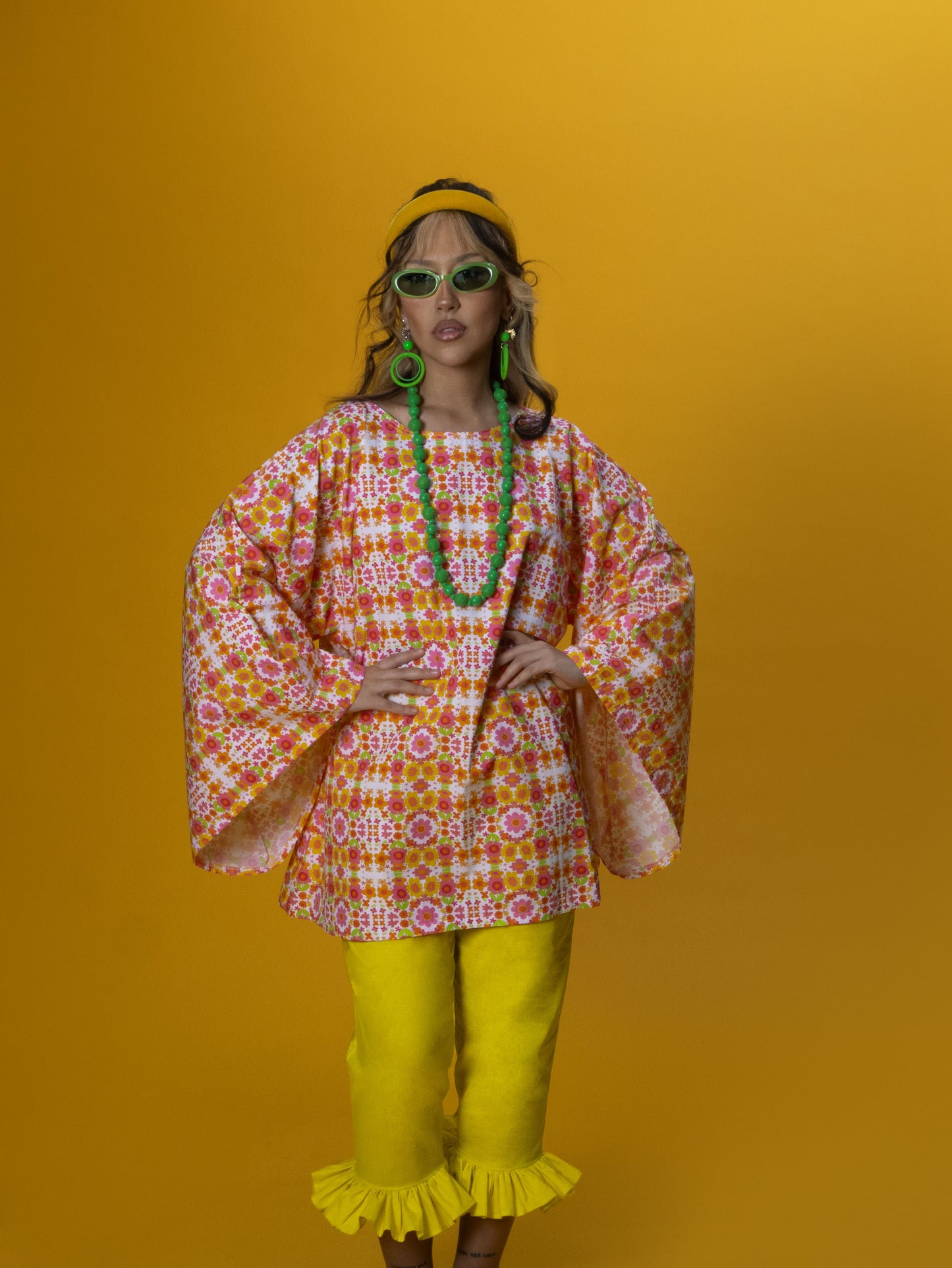 The Daisy Trail Yellow Frill Capris