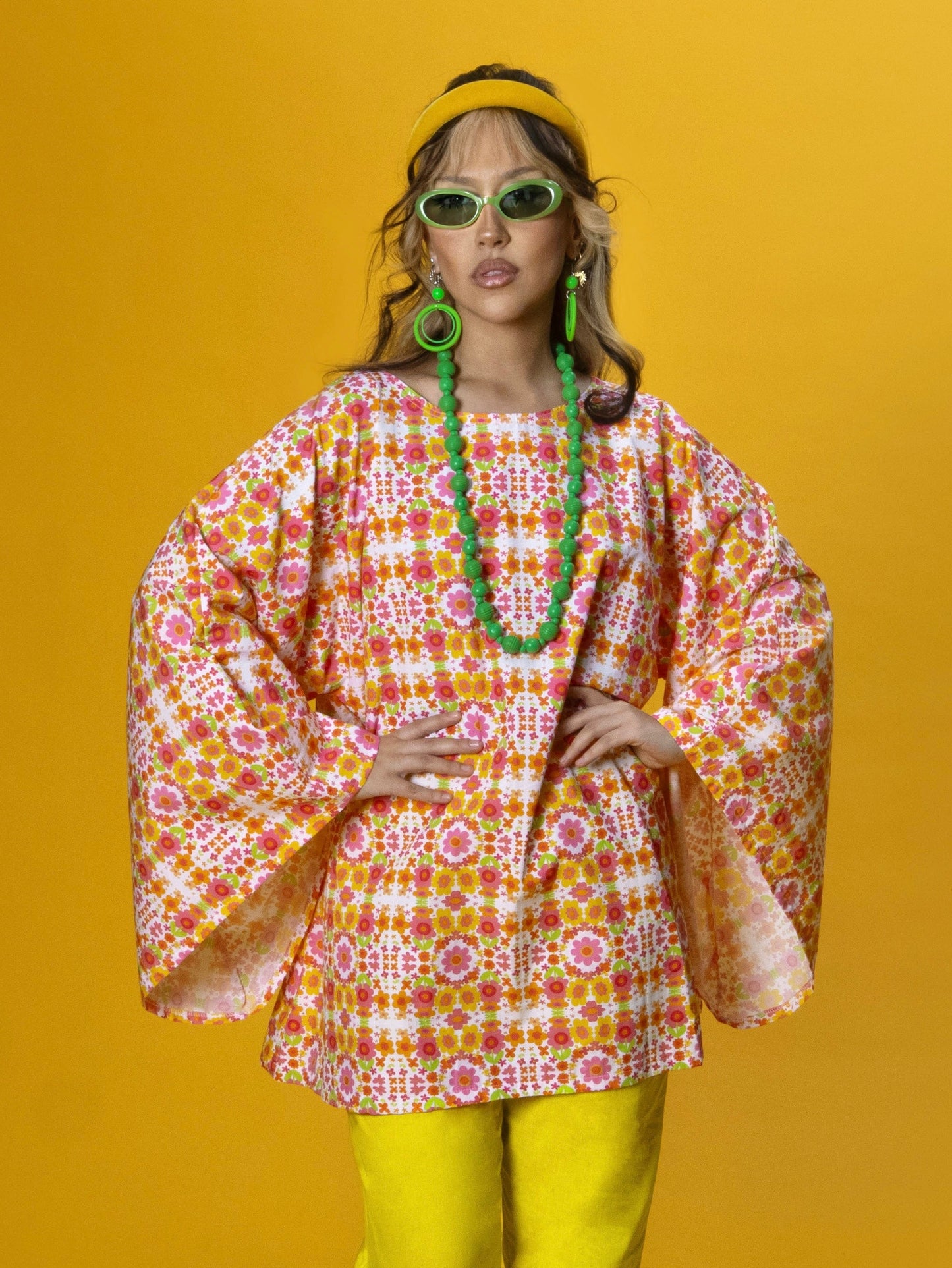 The Daisy Trail Bell Sleeve Micro Mini Dress