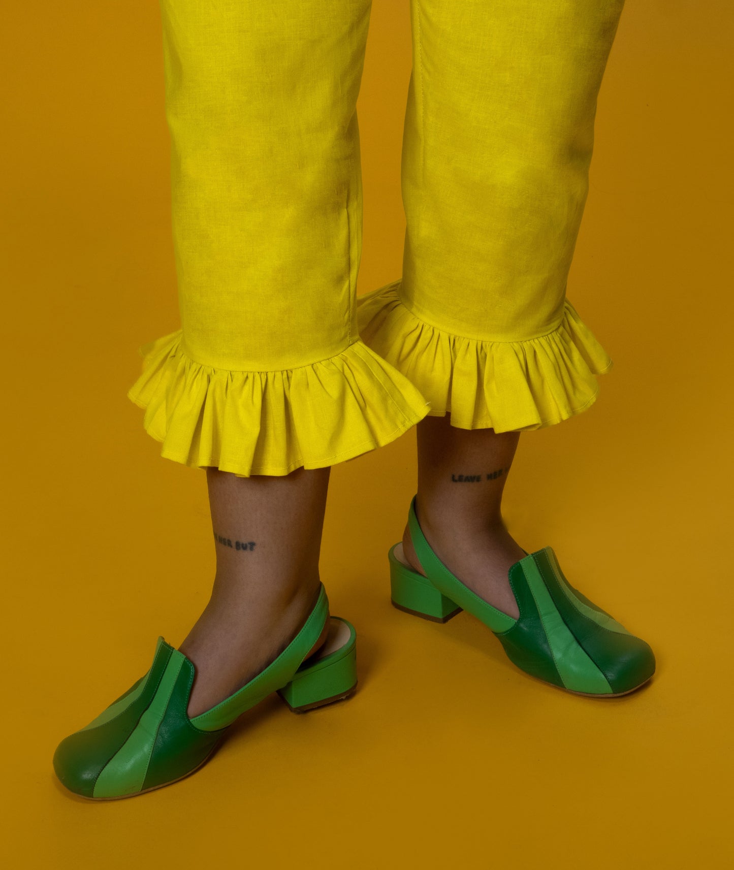 The Daisy Trail Yellow Frill Capris