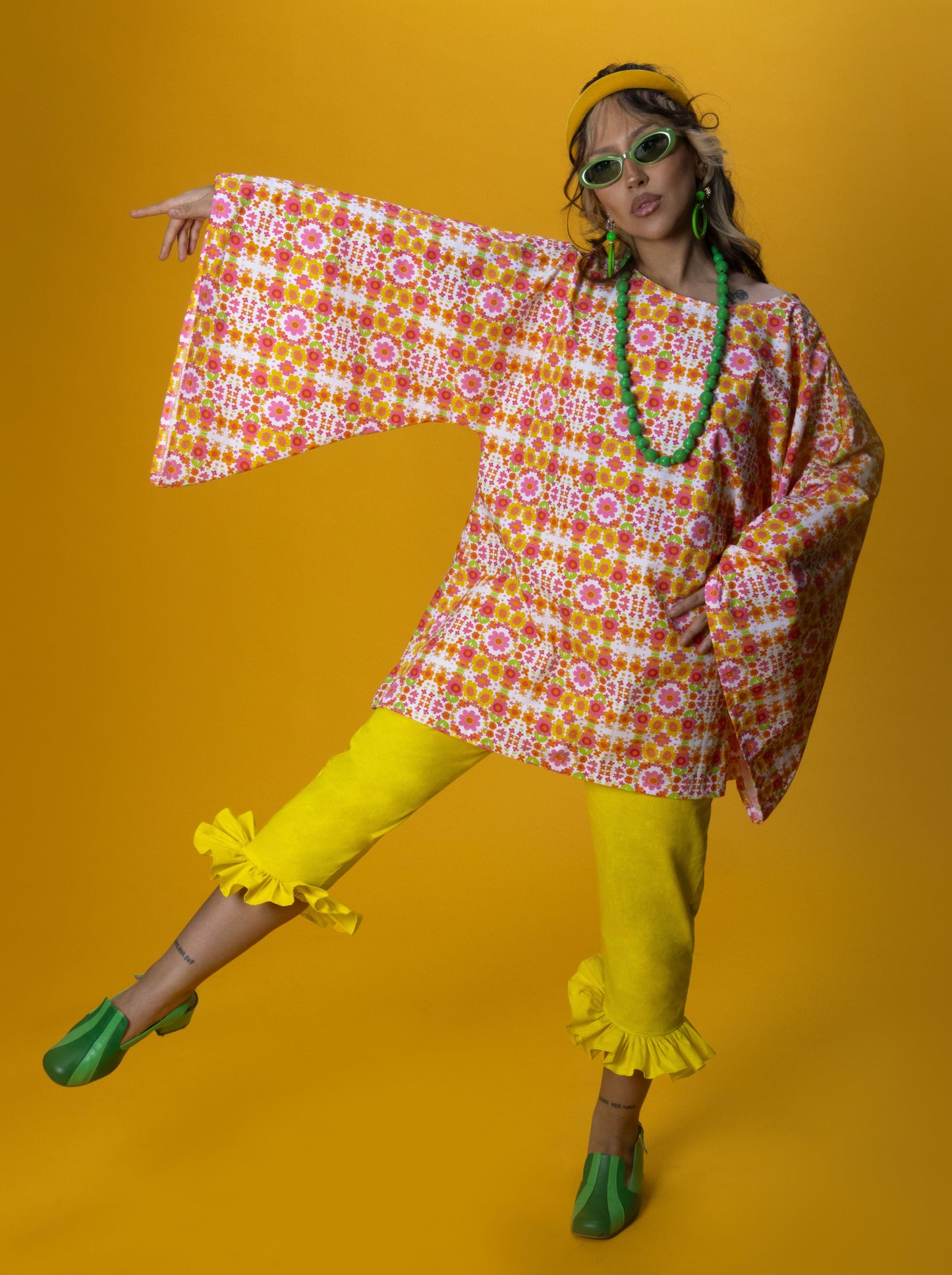 The Daisy Trail Yellow Frill Capris