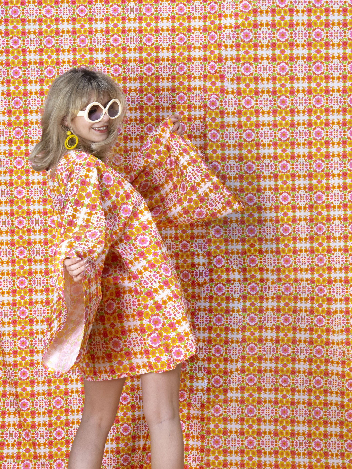 The Daisy Trail Bell Sleeve Micro Mini Dress