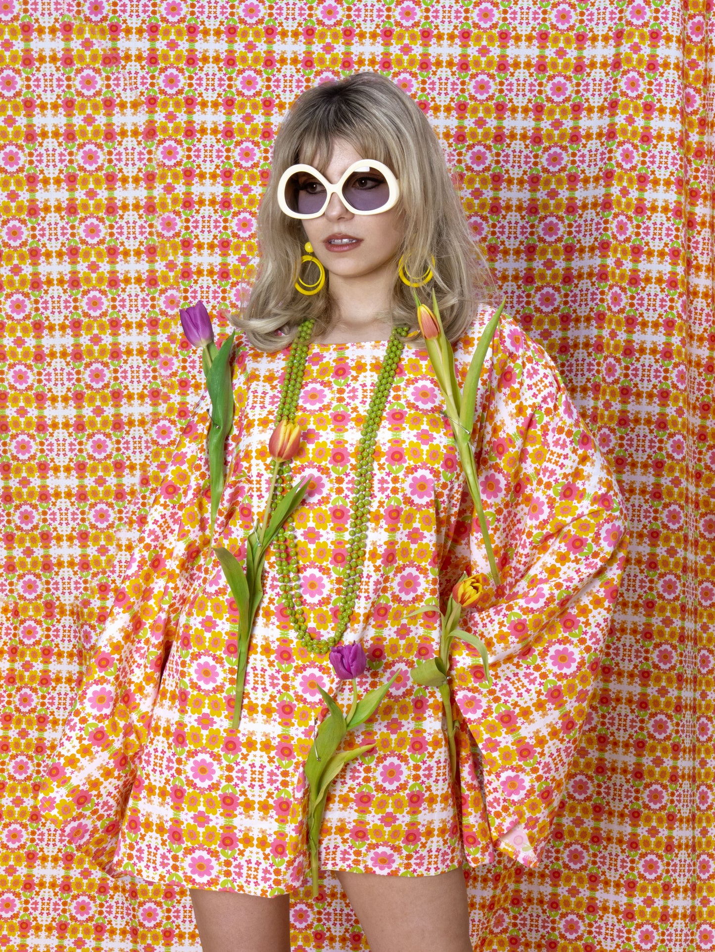 The Daisy Trail Bell Sleeve Micro Mini Dress